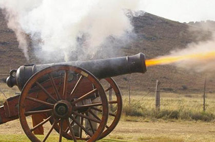 fire bullets, then cannonballs