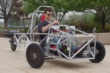Michael in SIUE Solar Car Chassis