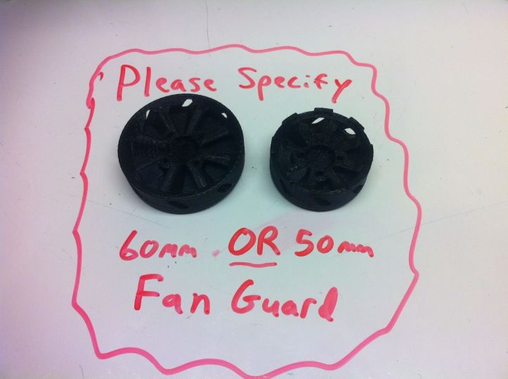Specify fan diameter